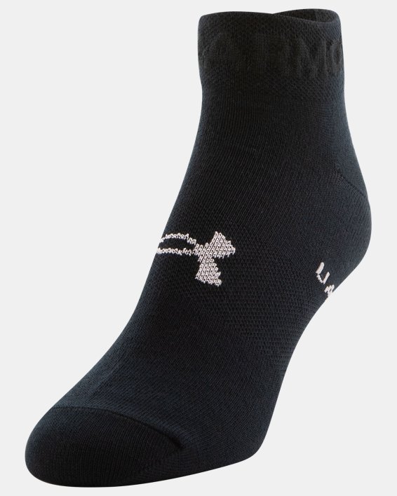 Women's UA Essential Low Cut Socks - 6-Pack, Black, pdpMainDesktop image number 2